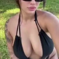 Fagata onlyfans  – Black Lingerie In The Beach Video